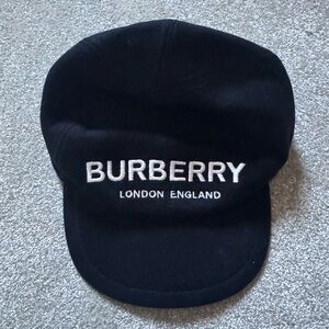 Burberry Black Embroidered Logo Baseball Cap
